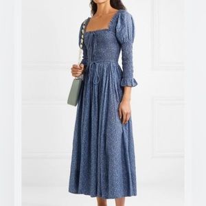 Doen Bijou blue multicolor floral dress xs